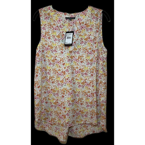 Womens Adrianna Papell Foral Sleeveless Tank Blouse SIZE MEDIUM NWT - Picture 1 of 5